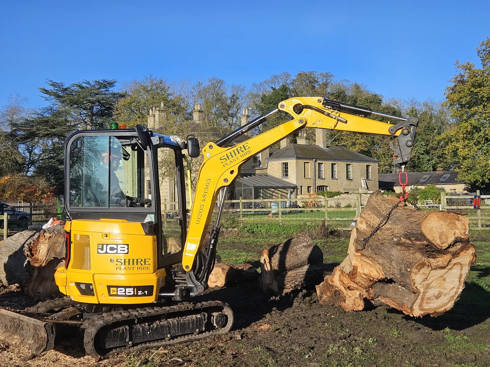 Lifting butt sections clear of the ground